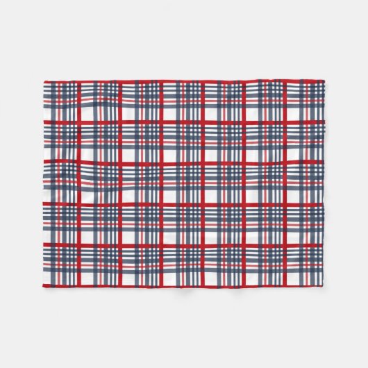 Kariertes Muster Fleecedecke (Vorderseite (Horizontal))