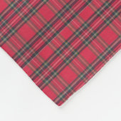 Kariertes Muster Frohe Weihnachten Fleecedecke (Ecke)