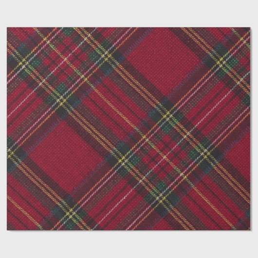 Kariertes Muster Frohe Weihnachten Geschenkpapier (Flach)