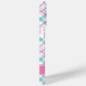 Kariertes Muster für Aqua und Pink Case-Mate iPhone Hülle (Rückseite / Rechts)