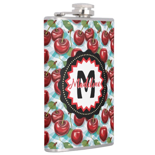 Kariertes Muster für blaues Schachbrettmuster Pers Flachmann (Rechts)