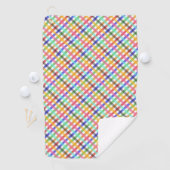 Kariertes Muster für mehrfarbiges Gingham Golfhandtuch (Insitu)