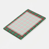 Kariertes Muster für Red Green Holiday Post-it Klebezettel (angewinkelt)