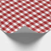 Kariertes Muster für Red White Karo - Geschenkpap Geschenkpapier (Ecke)