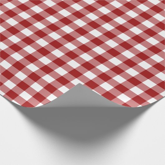 Kariertes Muster für Red White Karo - Geschenkpap Geschenkpapier (Ecke)
