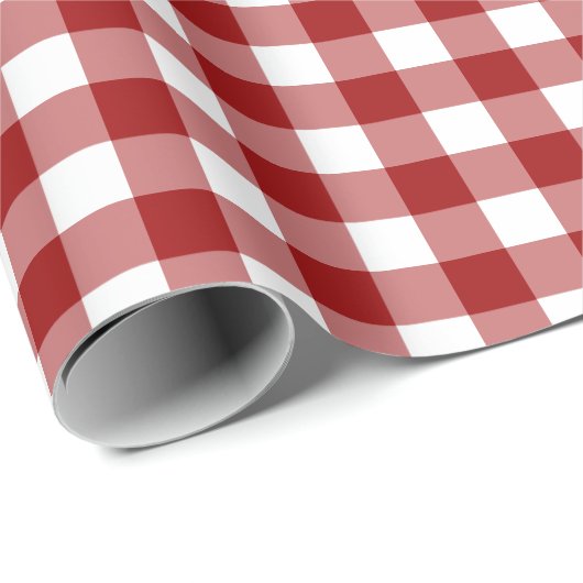 Kariertes Muster für Red White Karo - Geschenkpap Geschenkpapier (Rolleneckpunkt)