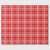 Kariertes Muster für Red White Tartan Geschenkpapier (Flach)