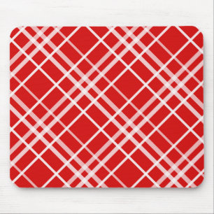 Kariertes Muster für Red White Tartan Mousepad
