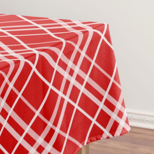 Kariertes Muster für Red White Tartan Tischdecke