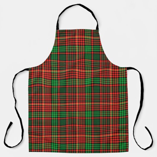 KARIERTES MUSTER FÜR ROTE UND GRÜNE CHRISTMAS SCHÜRZE (Vorderseite)
