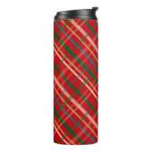KARIERTES MUSTER FÜR ROTE UND GRÜNE CHRISTMAS THERMOSBECHER (Nach links gedreht)