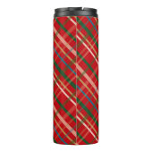 KARIERTES MUSTER FÜR ROTE UND GRÜNE CHRISTMAS THERMOSBECHER (Rückseite)