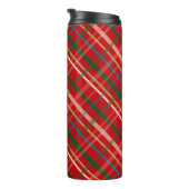 KARIERTES MUSTER FÜR ROTE UND GRÜNE CHRISTMAS THERMOSBECHER (Nach rechts gedreht)