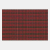Kariertes Muster für tiefe rote Tartan-Streifen Geschenkpapier Set (Vorderseite 3)