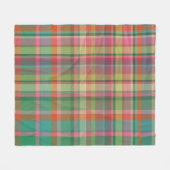 Kariertes Muster Gemütlich Grün Weihnachten Rustik Fleecedecke (Vorderseite (Horizontal))