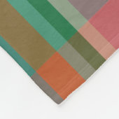 Kariertes Muster Gemütlich Grün Weihnachten Rustik Fleecedecke (Ecke)