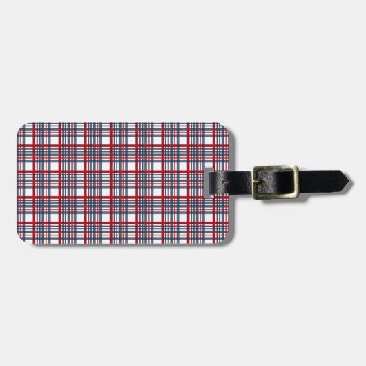Kariertes Muster Gepäckanhänger (Vorderseite horizontal)