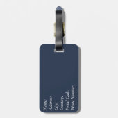 Kariertes Muster Gepäckanhänger (Rückseite vertikal)