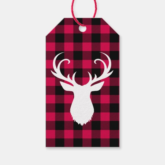 Kariertes Muster Geschenkanhänger (Vorderseite)