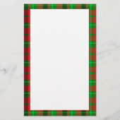 Kariertes Muster grün und rot Briefpapier (Rückseite)