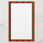 Kariertes Muster grün und rot Briefpapier (Rückseite)