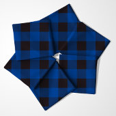 Kariertes Muster in Blau und Schwarz Buffalo Stoff
