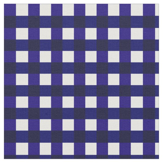 Kariertes Muster in Blau und Weiß Buffalo Gingham Stoff (Nahaufnahme)