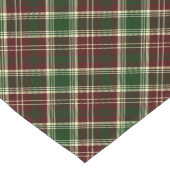 Kariertes Muster in Burgund Rot und Waldgrün Kurzer Tischläufer (Ecke)