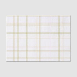 Kariertes Muster in der Farbe Weiß und Gold Seidenpapier