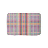 Kariertes Muster in gepunktetem Pastellton Badematte (Vorderseite)