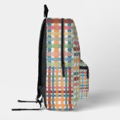 Kariertes Muster in gepunktetem Pastellton Bedruckter Rucksack (Links)