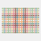 Kariertes Muster in gepunktetem Pastellton Geschenkpapier Set (Vorderseite 2)