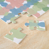 Kariertes Muster in gepunktetem Pastellton Puzzle (Seite)