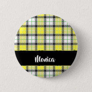 kariertes Muster in individuelle Name Button