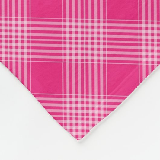 Kariertes Muster in leuchtend rosa Fleecedecke (Ecke)