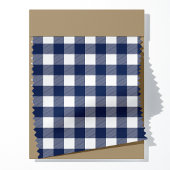 Kariertes Muster in Navy Blue und White Buffalo Stoff