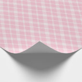 Kariertes Muster in Rosa Geschenkpapier (Ecke)