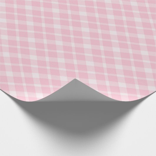 Kariertes Muster in Rosa Geschenkpapier (Ecke)