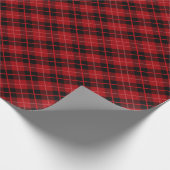 Kariertes Muster in Rot und Schwarz Geschenkpapier (Ecke)