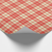 Kariertes Muster in Rot und Schwarz Gingham Geschenkpapier (Ecke)