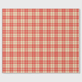 Kariertes Muster in Rot und Schwarz Gingham Geschenkpapier (Flach)
