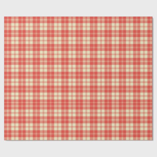 Kariertes Muster in Rot und Schwarz Gingham Geschenkpapier (Flach)