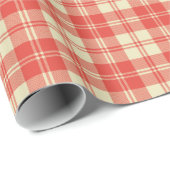 Kariertes Muster in Rot und Schwarz Gingham Geschenkpapier (Rolleneckpunkt)
