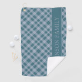 Kariertes Muster Individuelle Name Golf Handtuch a (Insitu)