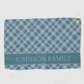 Kariertes Muster Individuelle Name Golf Handtuch a (Horizontal)