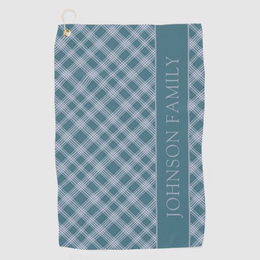 Kariertes Muster Individuelle Name Golf Handtuch a (Vorderseite)