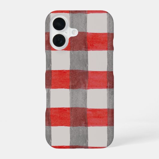 Kariertes Muster iPhone 16 Hülle (Rückseite)