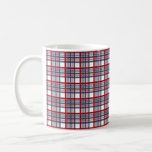 Kariertes Muster Kaffeetasse (Links)