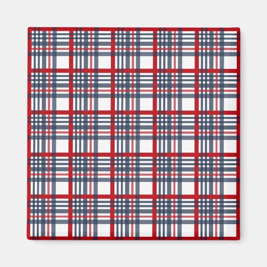 Kariertes Muster Magnet (Vorne)