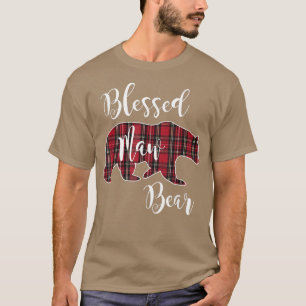 Kariertes Muster Mama Mot T-Shirt
